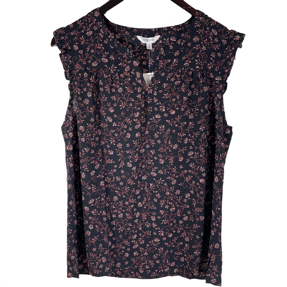 NWT 🦋 Ruffle Split Neck Blouse | Small